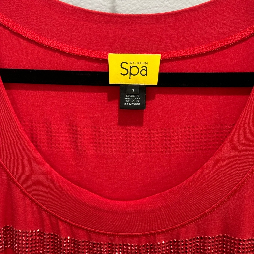 Short-Sleeve Stretch Rhinestone Top - Picture 5 of 5